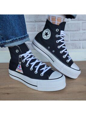 ⭐Converse Chuck Taylor All Star Lift Hi Sz 9 Women Shoes Sneakers Black 560845C⭐